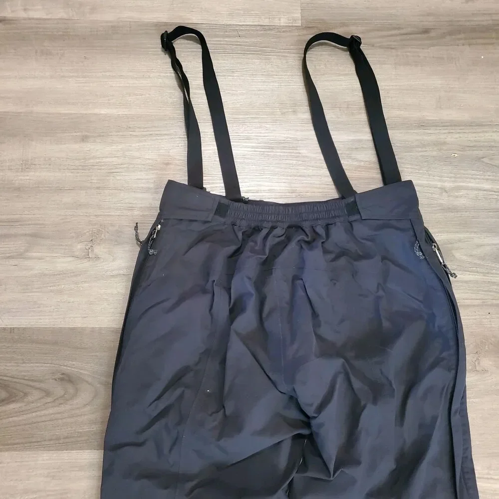 Mountain Hardwear Conduit Snow/Ski Goretex Pants Overall Sz L Black Suspenders